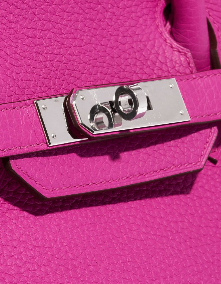 Pre-owned Hermès bag Birkin 30 Clemence Magnolia Pink Closing System | Sell your designer bag on Saclab.com