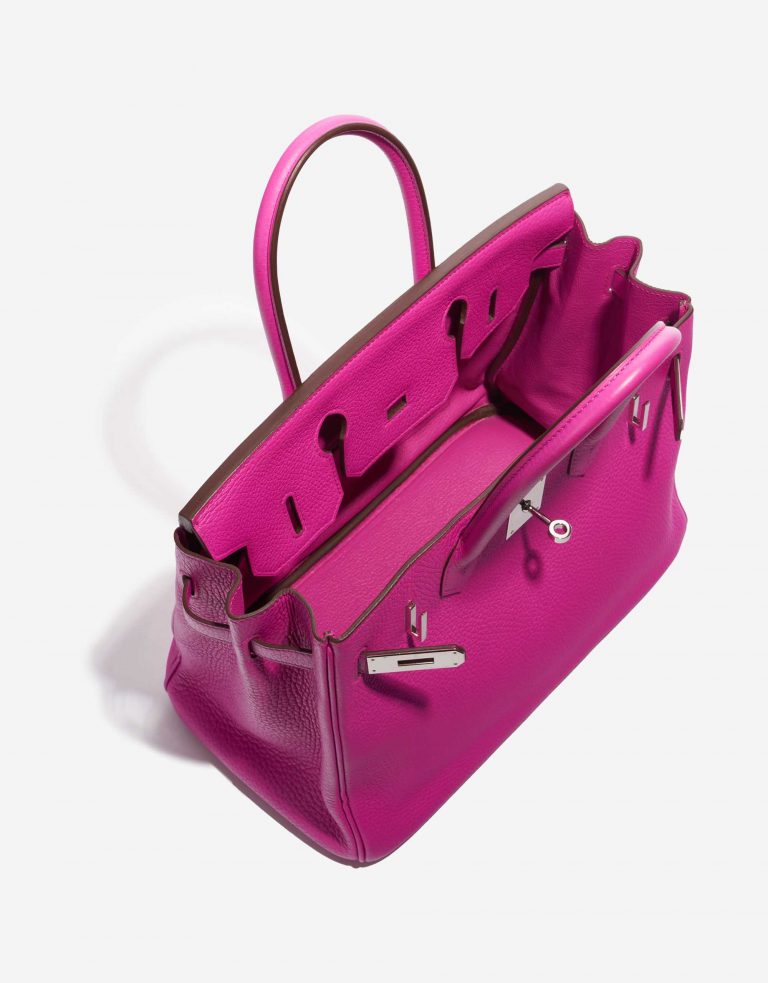 Pre-owned Hermès bag Birkin 30 Clemence Magnolia Pink Inside | Sell your designer bag on Saclab.com