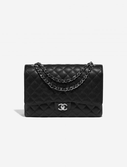 Pre-owned Chanel bag Timeless Maxi Caviar Black Black Front | Sell your designer bag on Saclab.com
