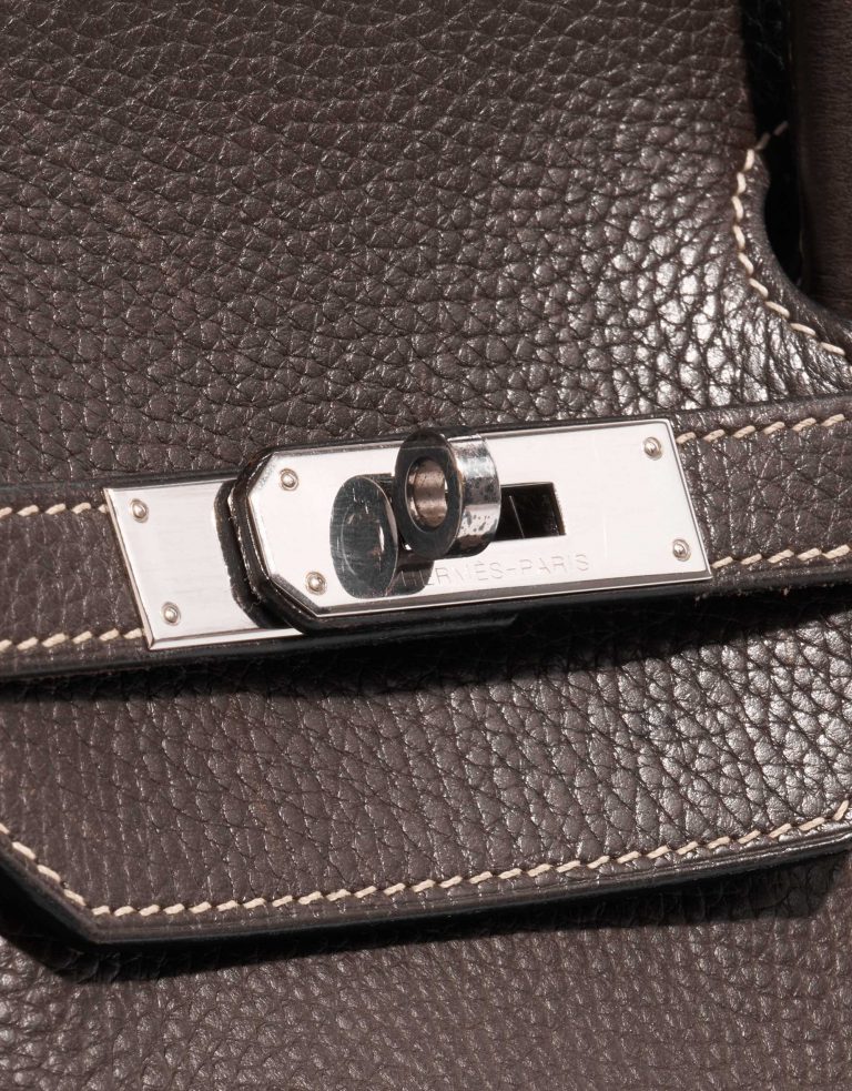 Pre-owned Hermès bag Birkin 40 Clemence Café Brown Front | Sell your designer bag on Saclab.com