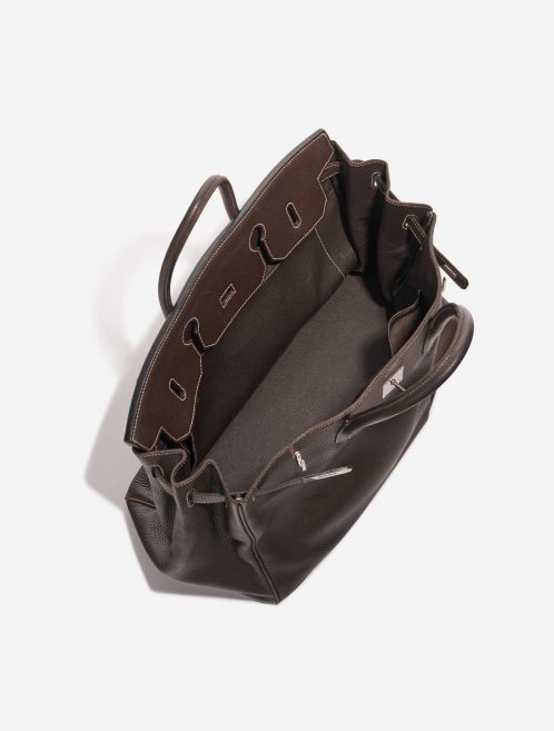 Pre-owned Hermès bag Birkin 40 Clemence Café Brown Inside | Sell your designer bag on Saclab.com