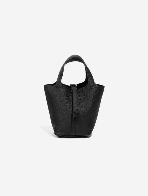 Pre-owned Hermès bag Picotin 18 Clemence So Black Black Front | Sell your designer bag on Saclab.com