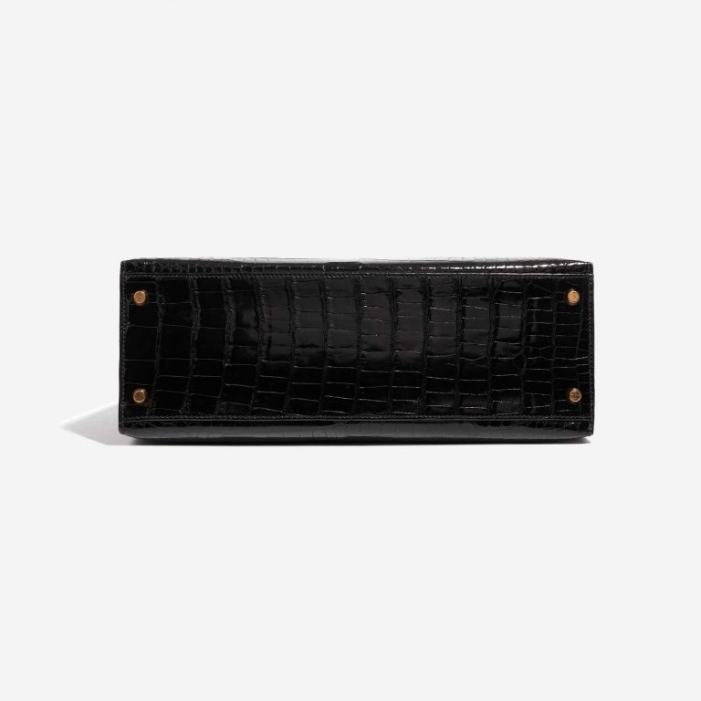 Pre-owned Hermès bag Kelly 32 Porosus Crocodile Black Black Bottom | Sell your designer bag on Saclab.com