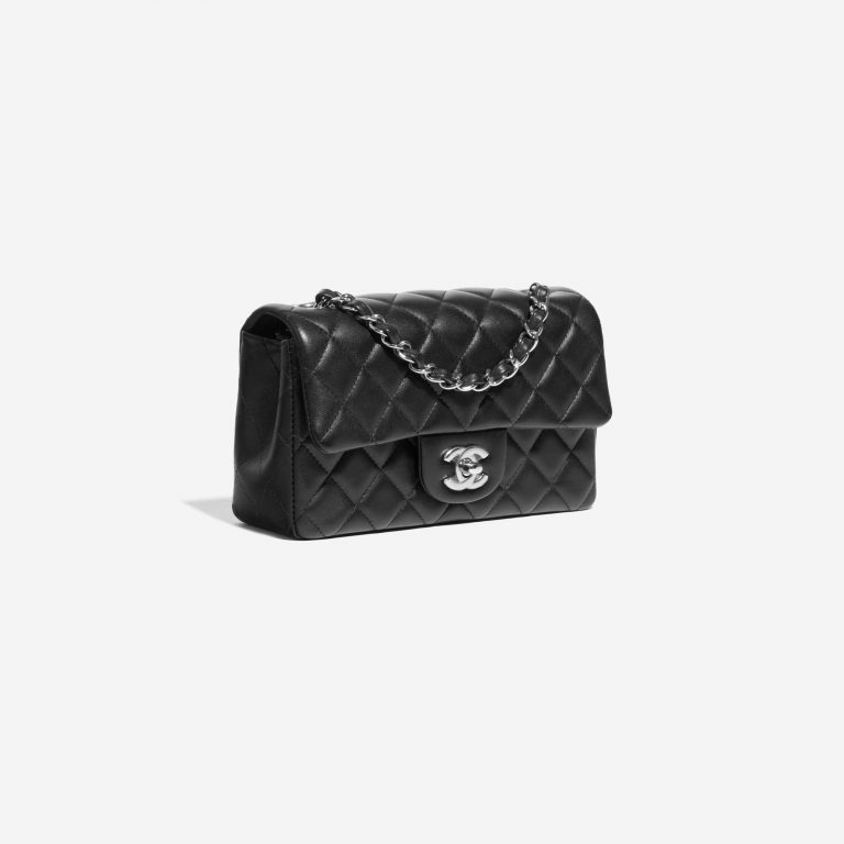 Pre-owned Chanel bag Timeless Mini Rectangular Lamb Black Black Side Front | Sell your designer bag on Saclab.com