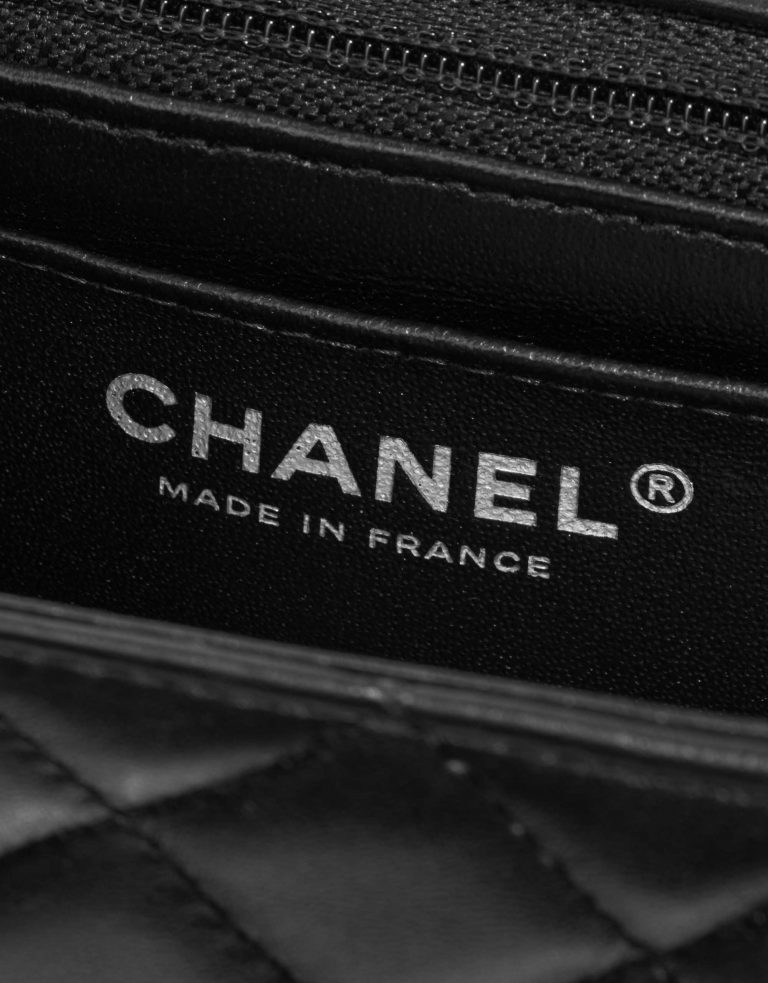 Pre-owned Chanel bag Timeless Mini Rectangular Lamb Black Black Logo | Sell your designer bag on Saclab.com