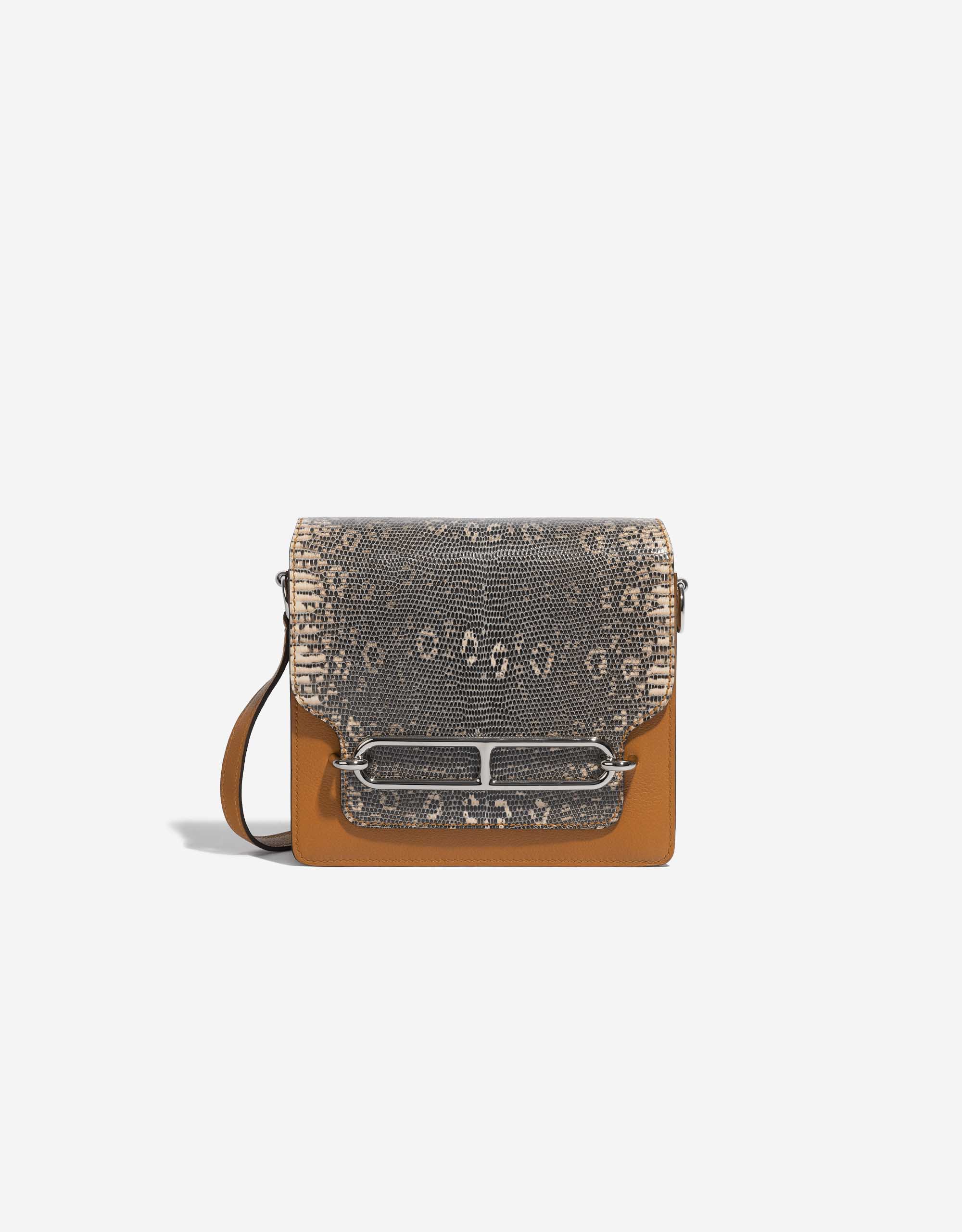 Hermès Roulis Mini Lézard Ombré Caramel SACLÀB