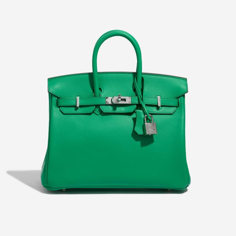 Pre-owned Hermès bag Birkin 25 Swift Vert Menthe Green Front | Sell your designer bag on Saclab.com