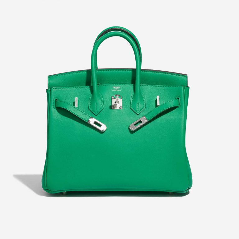 Pre-owned Hermès bag Birkin 25 Swift Vert Menthe Green Front Open | Sell your designer bag on Saclab.com