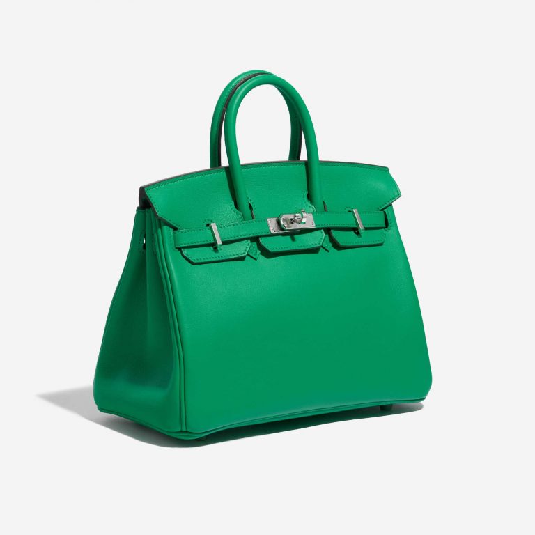 Pre-owned Hermès bag Birkin 25 Swift Vert Menthe Green Side Front | Sell your designer bag on Saclab.com