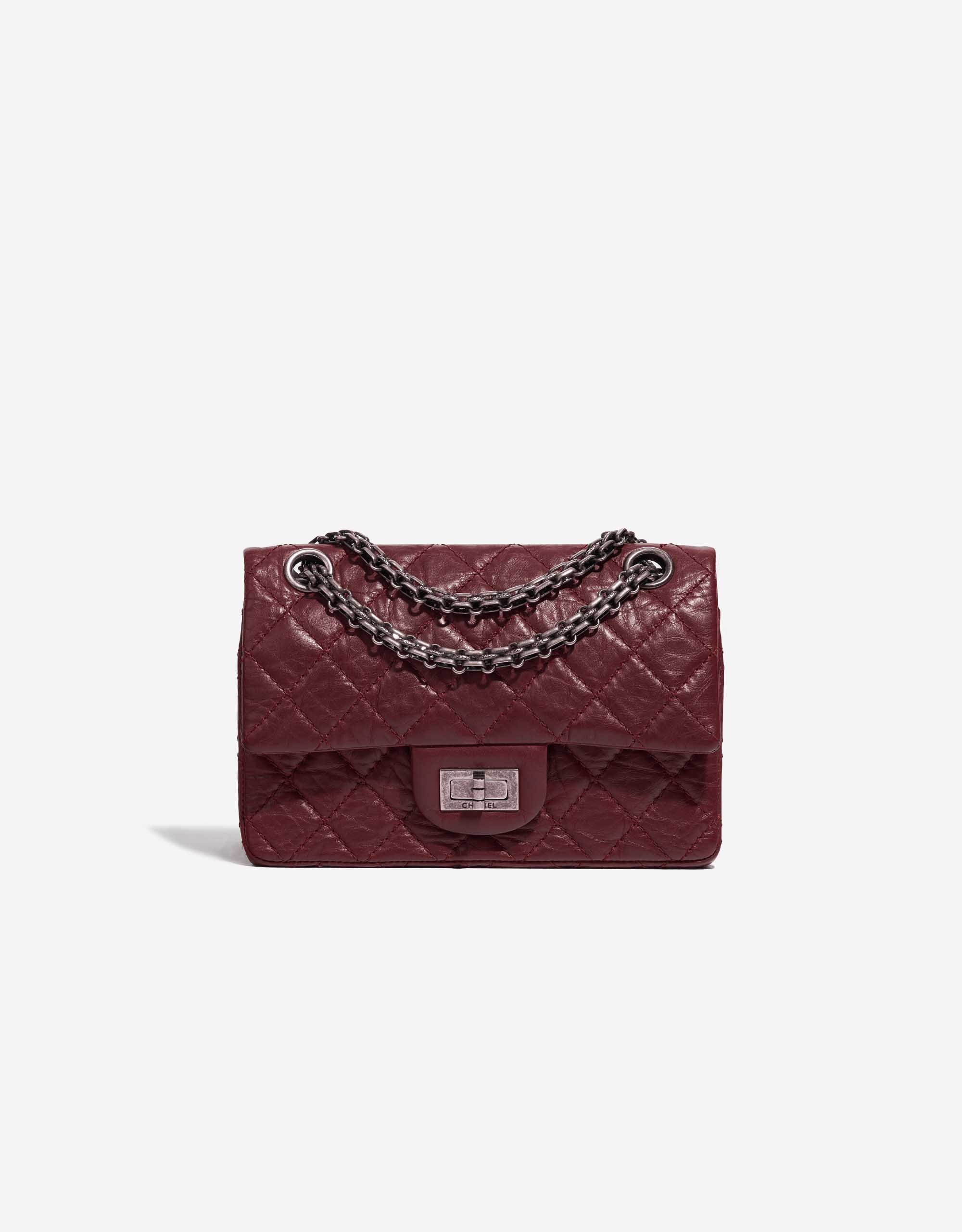 Chanel 2.55 Reissue 224 Lamb Dark Red | SACLÀB