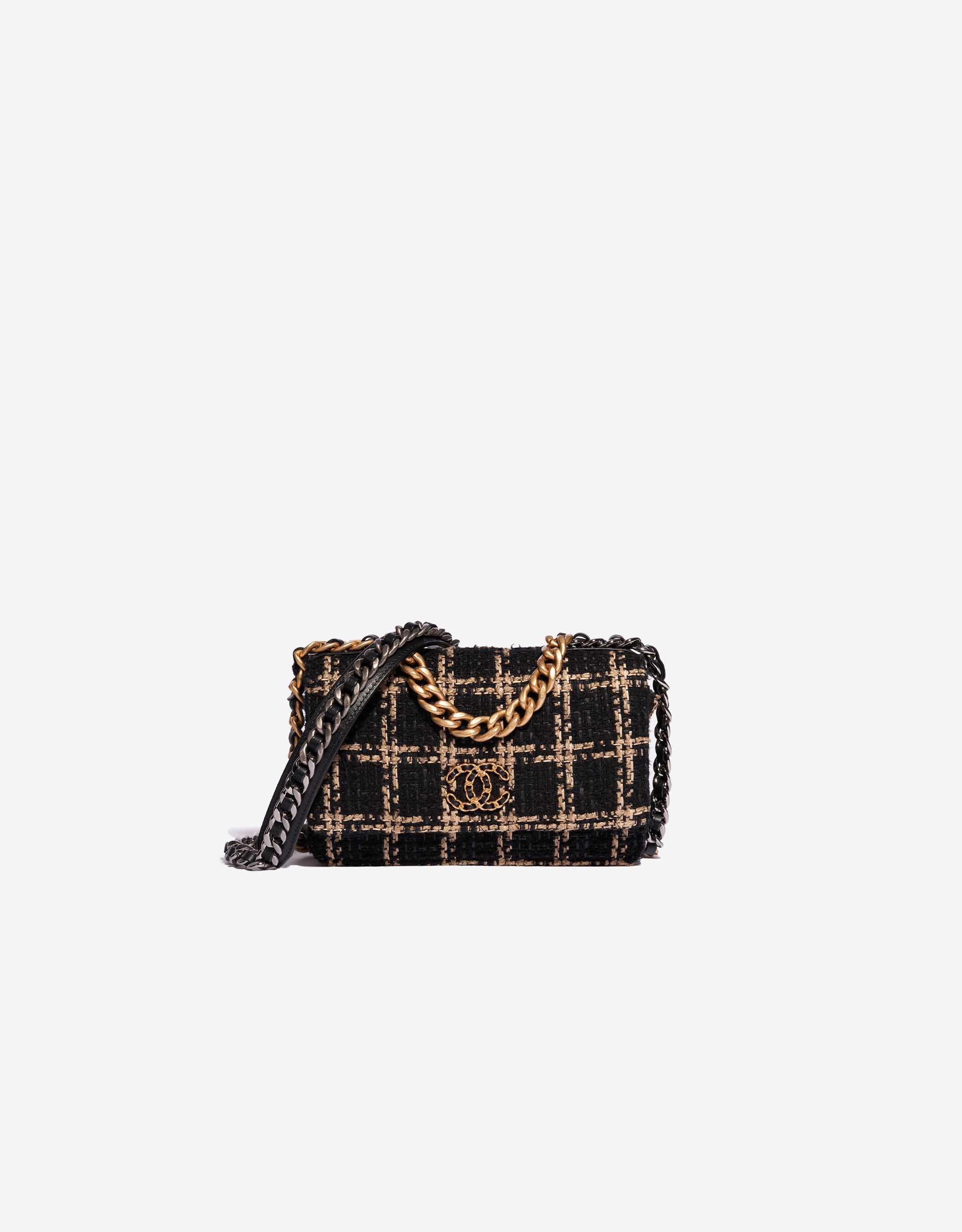 Chanel 19 WOC Tweed Black / Beige | SACLÀB