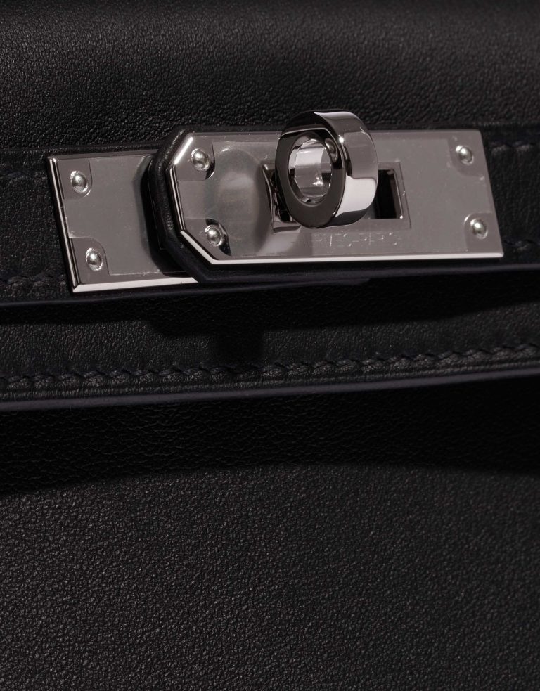 Pre-owned Hermès bag Kelly Cut Clutch Swift Black Black Front | Sell your designer bag on Saclab.com