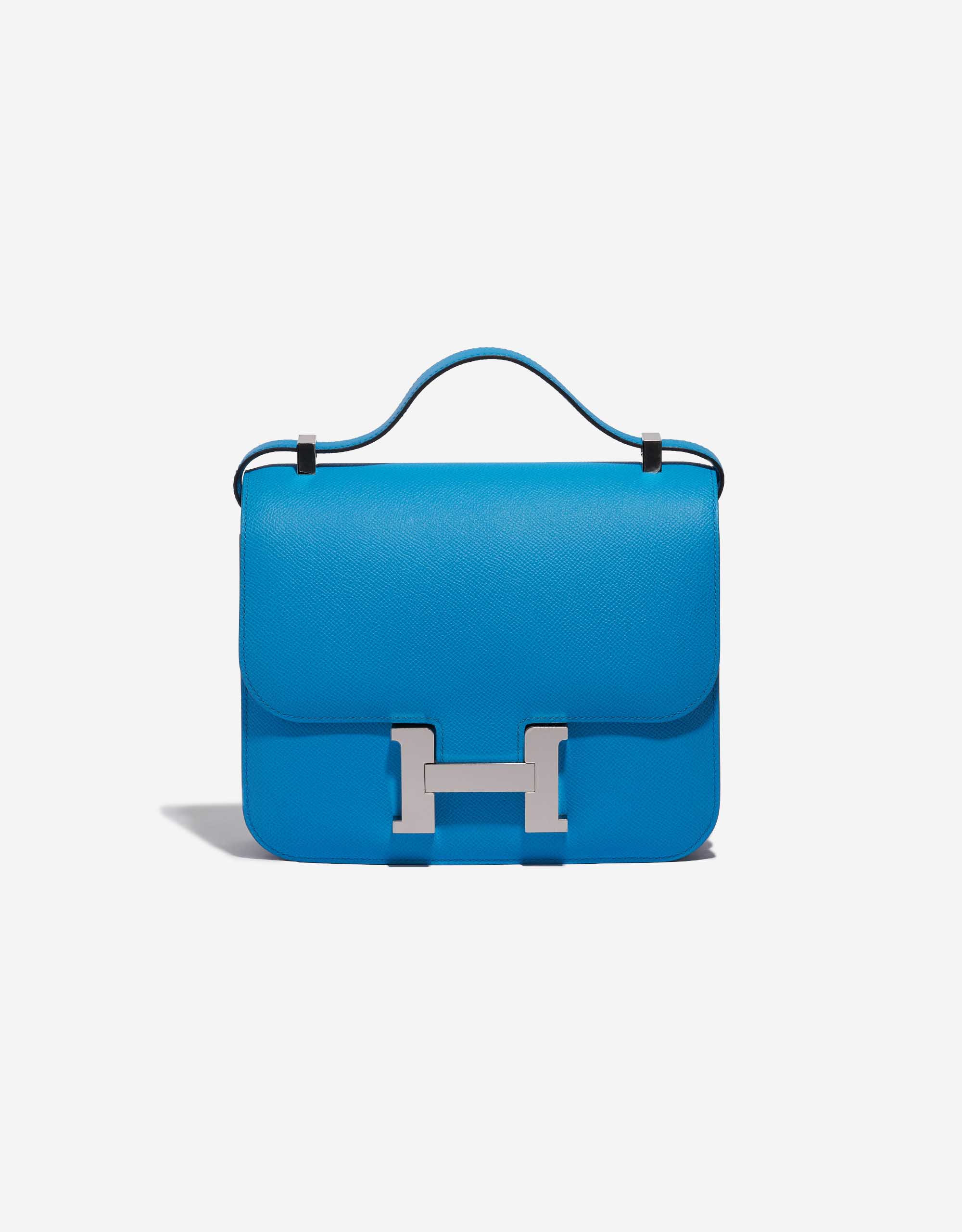 【HERMES】 Hermes Kelly Sellier 28 Bleu Frida Epsom Gold Hardware
