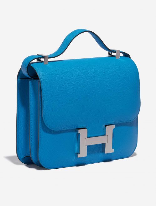 Pre-owned Hermès bag Constance 24 Epsom Blue Frida Blue Side Front | Sell your designer bag on Saclab.com