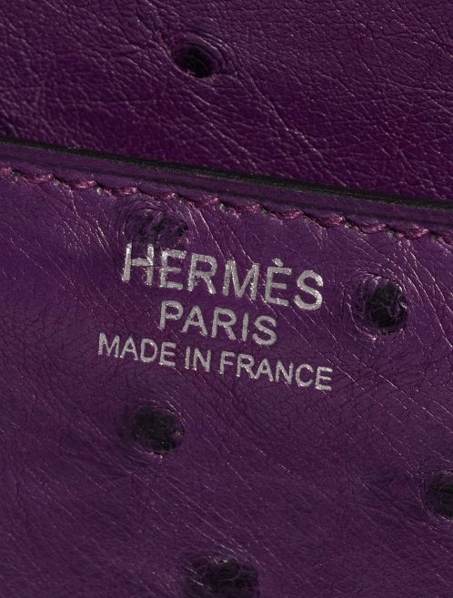 Pre-owned Hermès bag Constance 24 Ostrich Violin Violet Logo | Sell your designer bag on Saclab.com