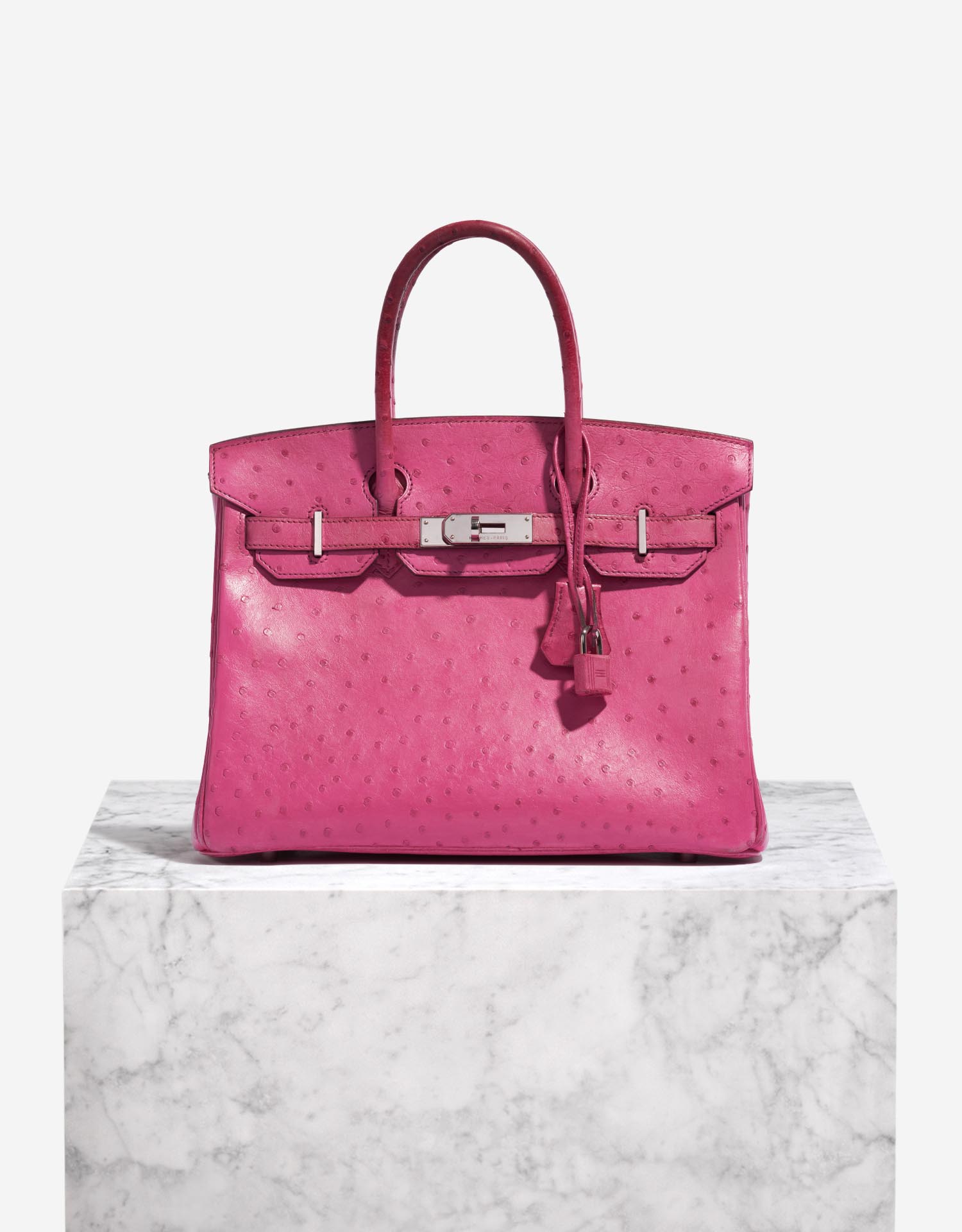 本物　HERMÈS ホースチャーム ピンク・グリーン Pre-owned Hermes Birkin 30 Bubblegum Epsom Palladium Hardware
