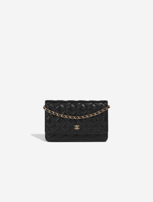 Pre-owned Chanel bag Timeless WOC Caviar Black Black Front | Sell your designer bag on Saclab.com