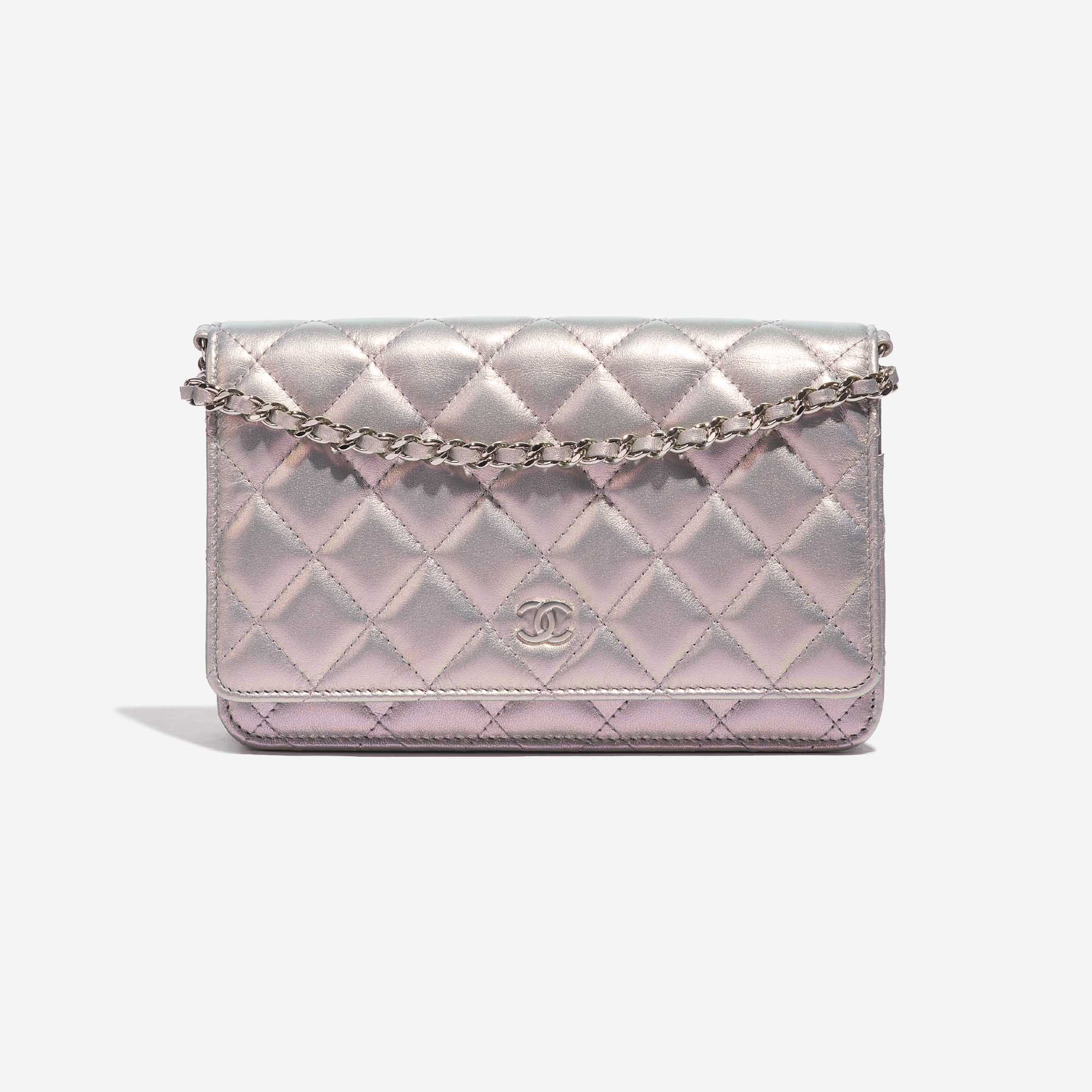 茶*様 Chanel Silver ヴィンテージバッグ Chanel Medium Classic Double Flap Bag Metallic Silver Aged