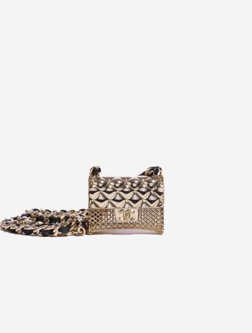 Pre-owned Chanel bag Timeless Belt Bag Micro Lamb Gold Gold Front | Sell your designer bag on Saclab.com