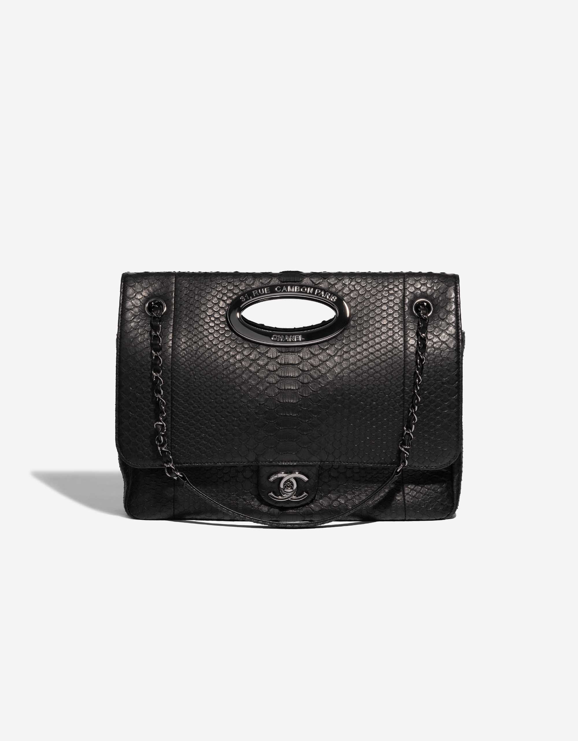 Chanel Timeless Maxi Python Black | SACLÀB