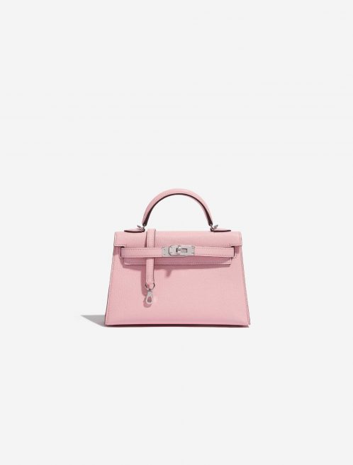 Pre-owned Hermès bag Kelly Mini Chèvre Mysore Rose Sakura Rose Front | Sell your designer bag on Saclab.com