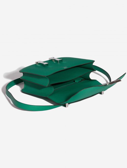 Pre-owned Hermès bag Constance 24 Epsom Vert Jade / Blue Brume Green Inside | Sell your designer bag on Saclab.com