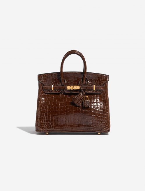 Pre-owned Hermès bag Birkin 25 Niloticus Crocodile Miel Brown Front | Sell your designer bag on Saclab.com
