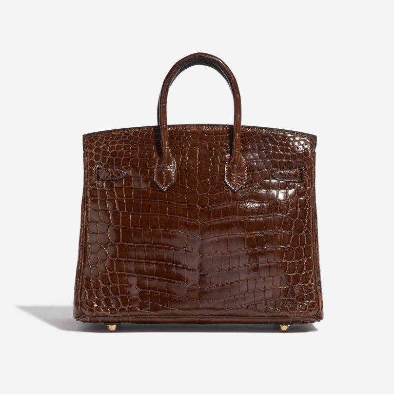 Pre-owned Hermès bag Birkin 25 Niloticus Crocodile Miel Brown Back | Sell your designer bag on Saclab.com