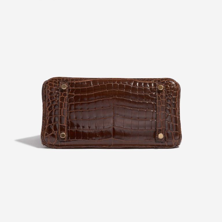 Pre-owned Hermès bag Birkin 25 Niloticus Crocodile Miel Brown Bottom | Sell your designer bag on Saclab.com