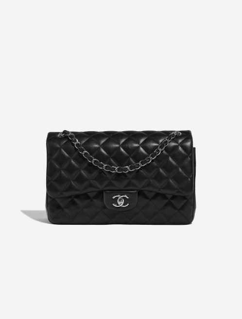 Pre-owned Chanel bag Timeless Jumbo Lamb Black Black Front | Sell your designer bag on Saclab.com