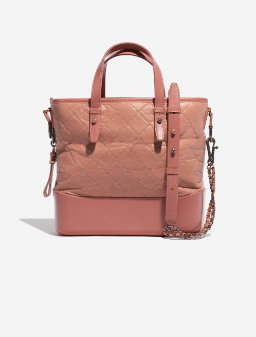 Pre-owned Chanel bag Gabrielle Handle Calf Beige / Dust Rose Beige, Rose Front | Sell your designer bag on Saclab.com