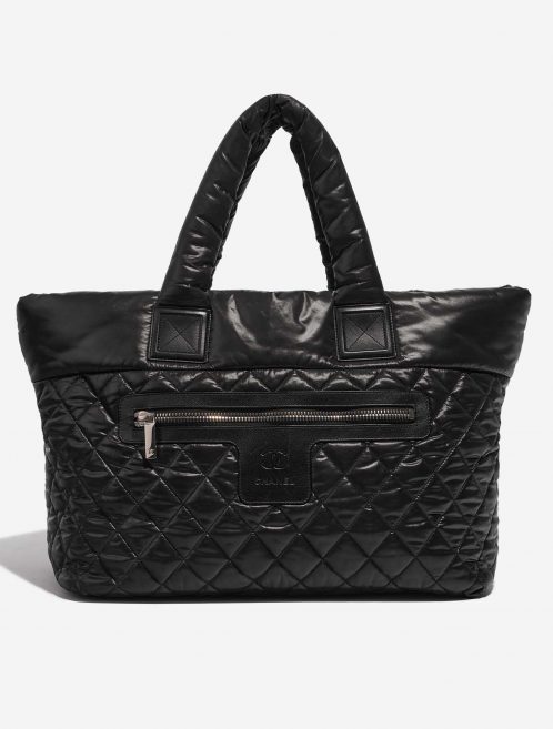 Pre-owned Chanel bag Cocoon Shopper Synthetic Black Black Front | Sell your designer bag on Saclab.com