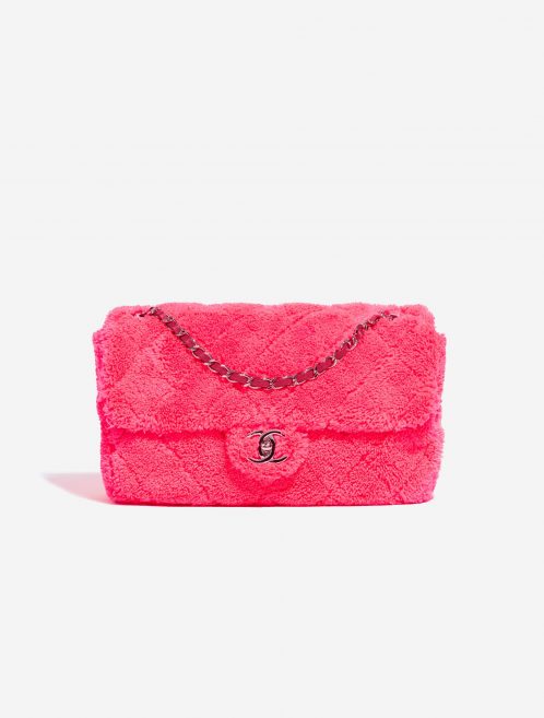 Pre-owned Chanel bag Timeless Jumbo Frottee Pink Pink Front | Sell your designer bag on Saclab.com