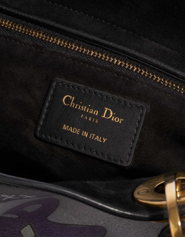 Pre-owned Dior bag Lady Medium Calf Black Black Logo | Sell your designer bag on Saclab.com