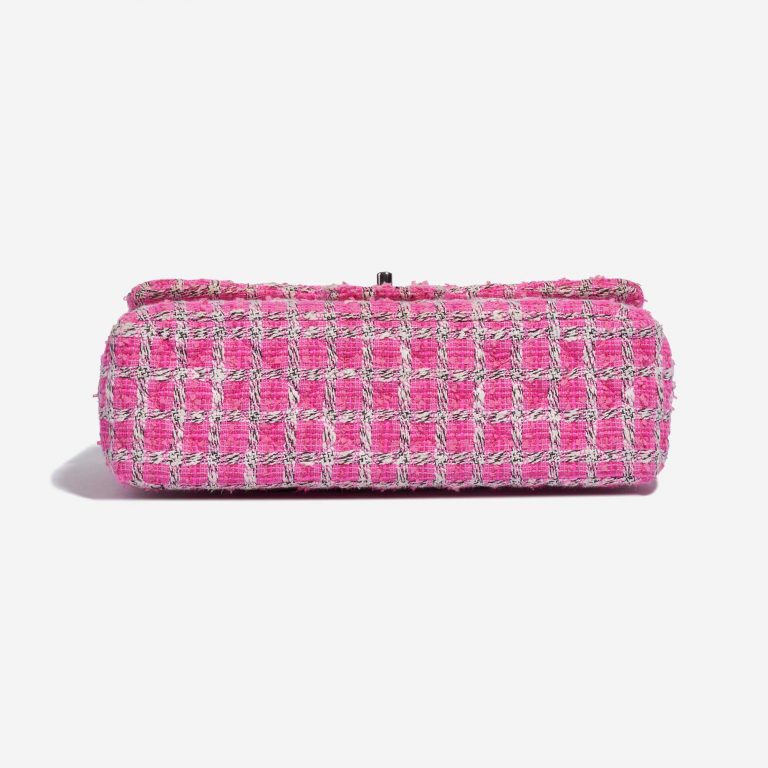 Pre-owned Chanel bag Timeless Jumbo Tweed Pink / White Pink, White Bottom | Sell your designer bag on Saclab.com