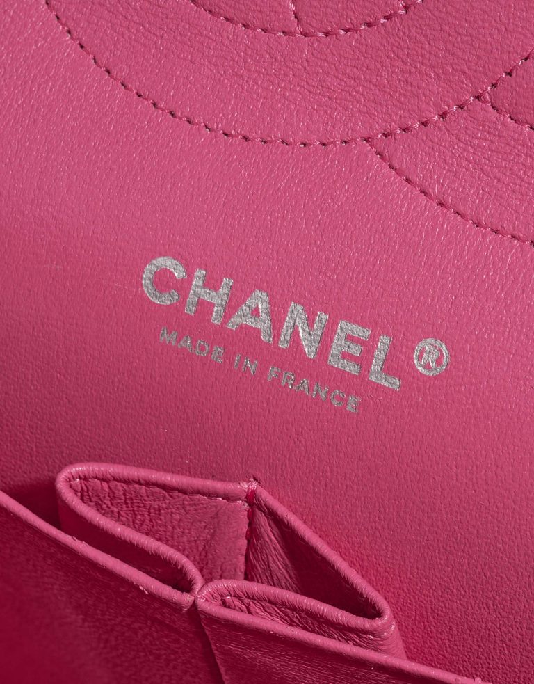 Pre-owned Chanel bag Timeless Jumbo Tweed Pink / White Pink, White Logo | Sell your designer bag on Saclab.com