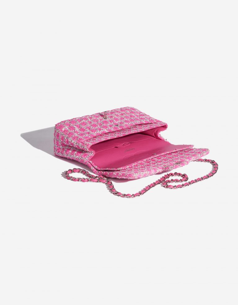 Pre-owned Chanel bag Timeless Jumbo Tweed Pink / White Pink, White Inside | Sell your designer bag on Saclab.com