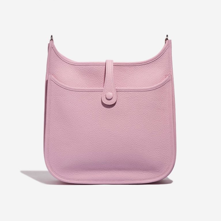 Pre-owned Hermès bag Evelyne 29 Clemence Mauve Sylvestre Rose Back | Sell your designer bag on Saclab.com