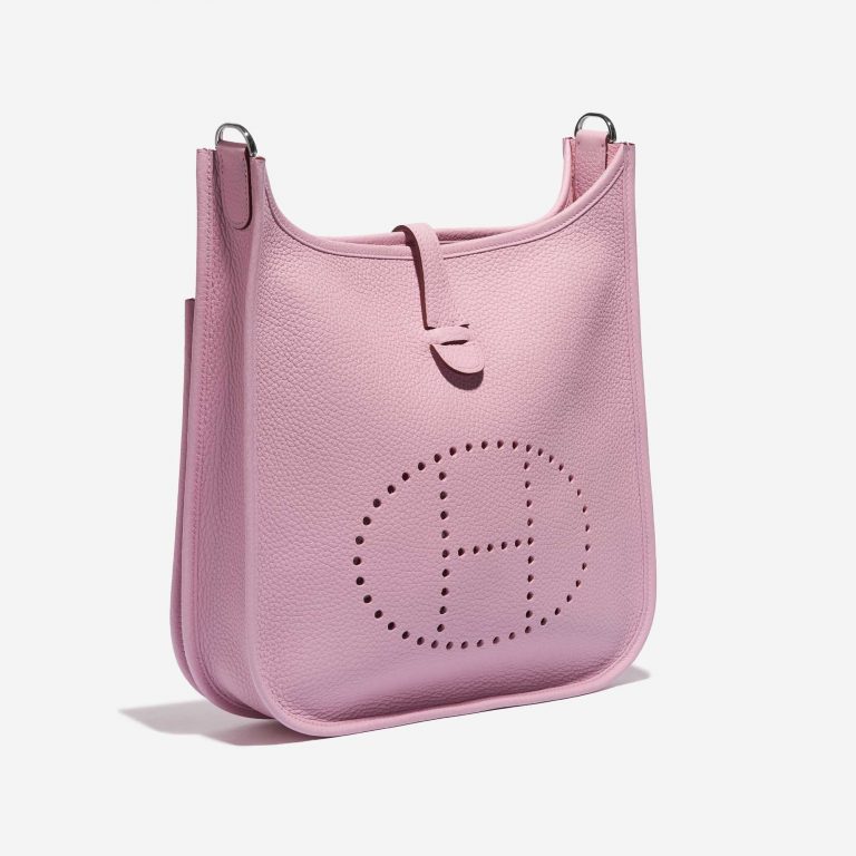 Pre-owned Hermès bag Evelyne 29 Clemence Mauve Sylvestre Rose Side Front | Sell your designer bag on Saclab.com