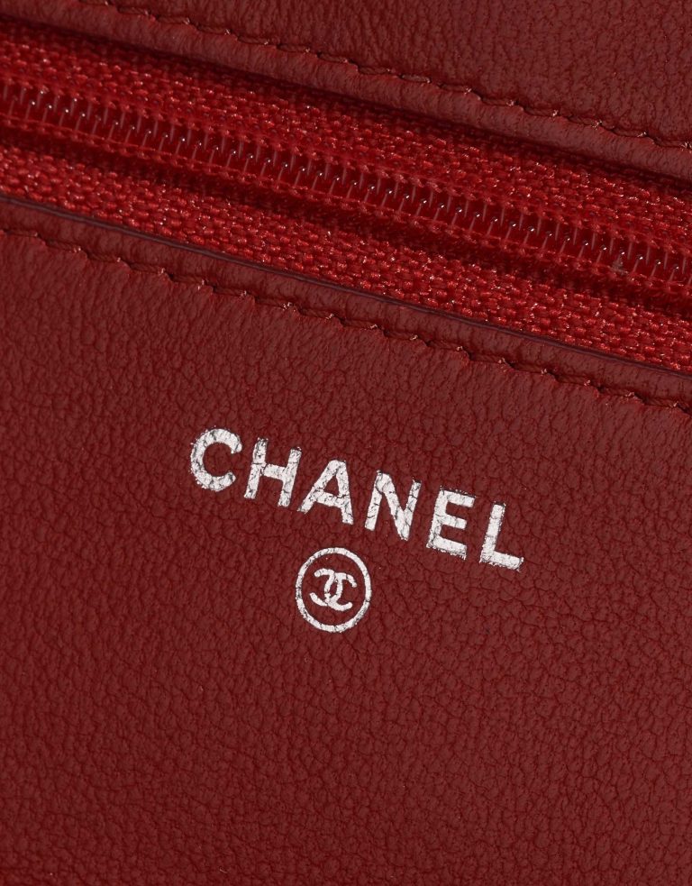 Pre-owned Chanel bag Timeless WOC Lamb Red Red Logo | Sell your designer bag on Saclab.com