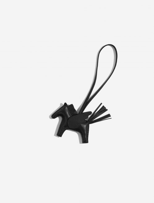 Pre-owned Hermès bag Rodeo Pegasus PM Milo Lamb Black Black Front | Sell your designer bag on Saclab.com