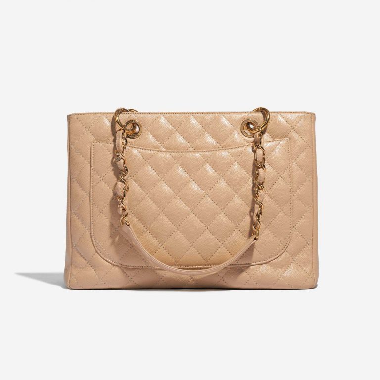 Pre-owned Chanel bag Shopping Tote GST Caviar Beige Beige Back | Sell your designer bag on Saclab.com