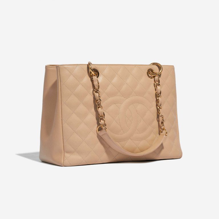 Pre-owned Chanel bag Shopping Tote GST Caviar Beige Beige Side Front | Sell your designer bag on Saclab.com