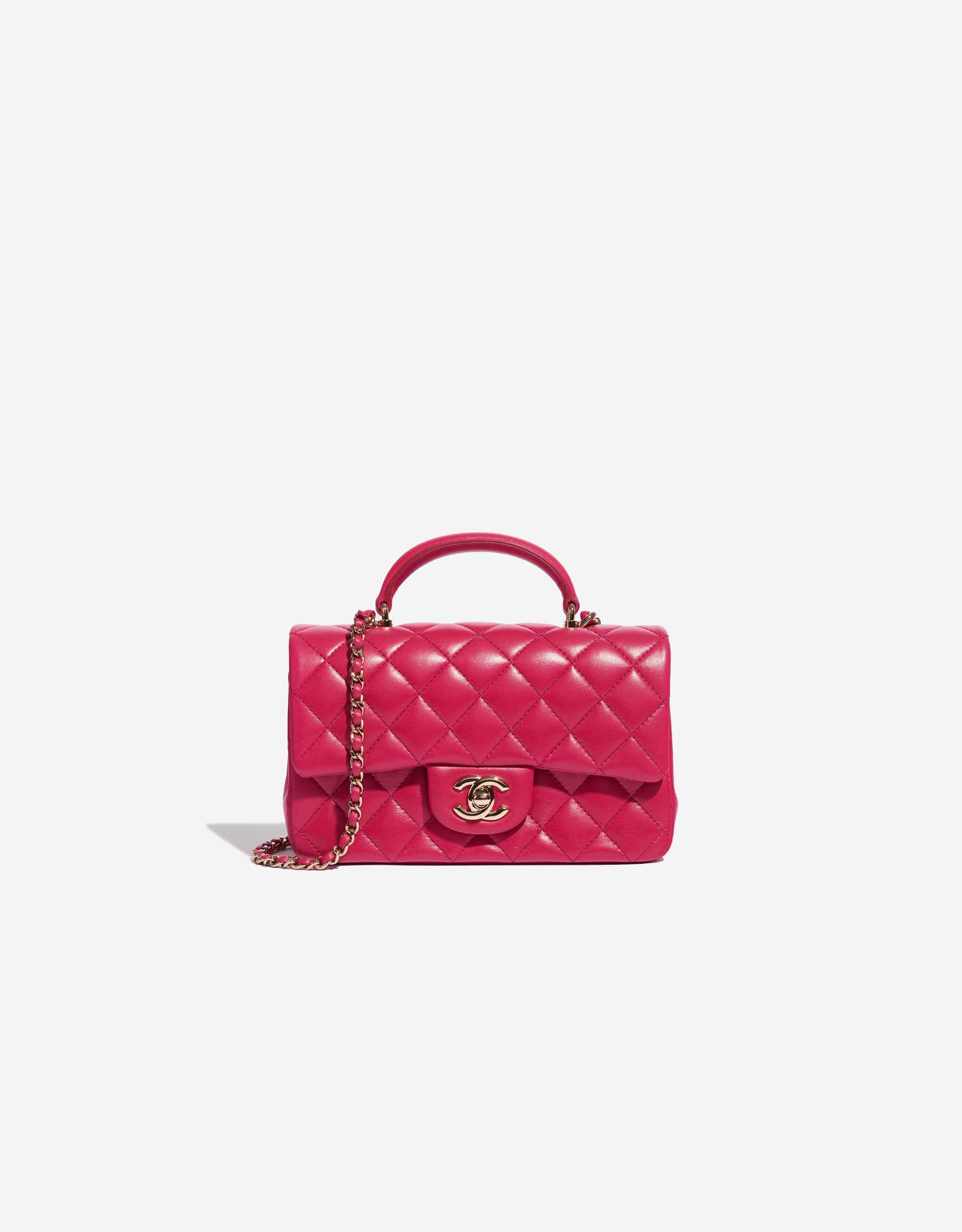 Chanel Timeless Mini Rectangular Lamb Raspberry | SACLÀB
