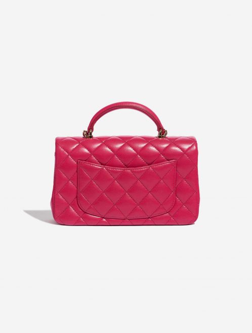 Pre-owned Chanel bag Timeless Mini Rectangular Lamb Raspberry Pink, Rose Back | Sell your designer bag on Saclab.com