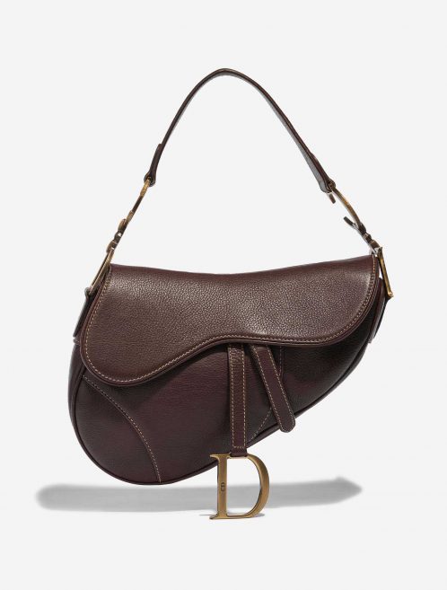 Pre-owned Dior bag Saddle Medium Calf Brown Brown Front | Sell your designer bag on Saclab.com