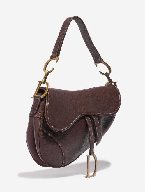 Pre-owned Dior bag Saddle Medium Calf Brown Brown Side Front | Sell your designer bag on Saclab.com
