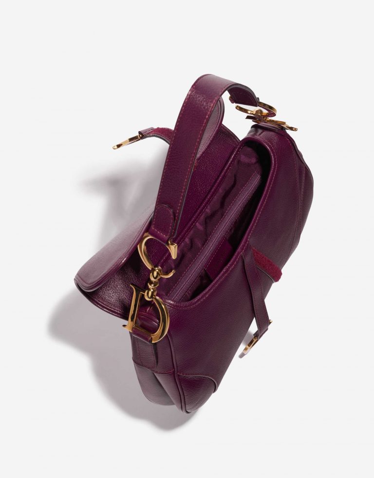 Pre-owned Dior bag Double Saddle Calf Purple Violet Inside | Sell your designer bag on Saclab.com