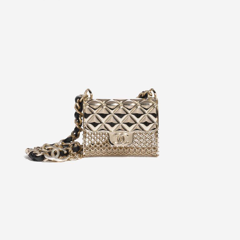 Pre-owned Chanel bag Timeless Micro Necklace Metal Pale Gold Gold Front | Sell your designer bag on Saclab.com