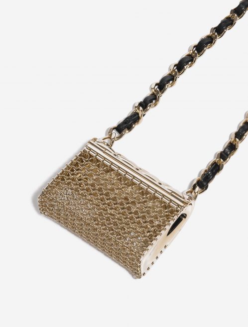 Chanel Timeless Micro Necklace Metal Pale Gold Logo | Sell your designer bag